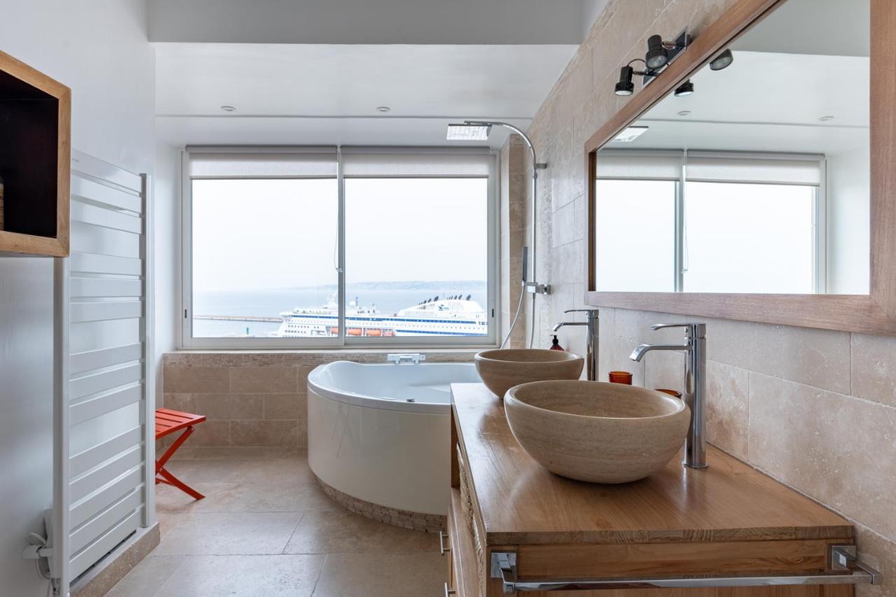Ferienwohnung Blue Bay - Superbe Vue Sur Le Vieux Port Marseilles Exterior foto