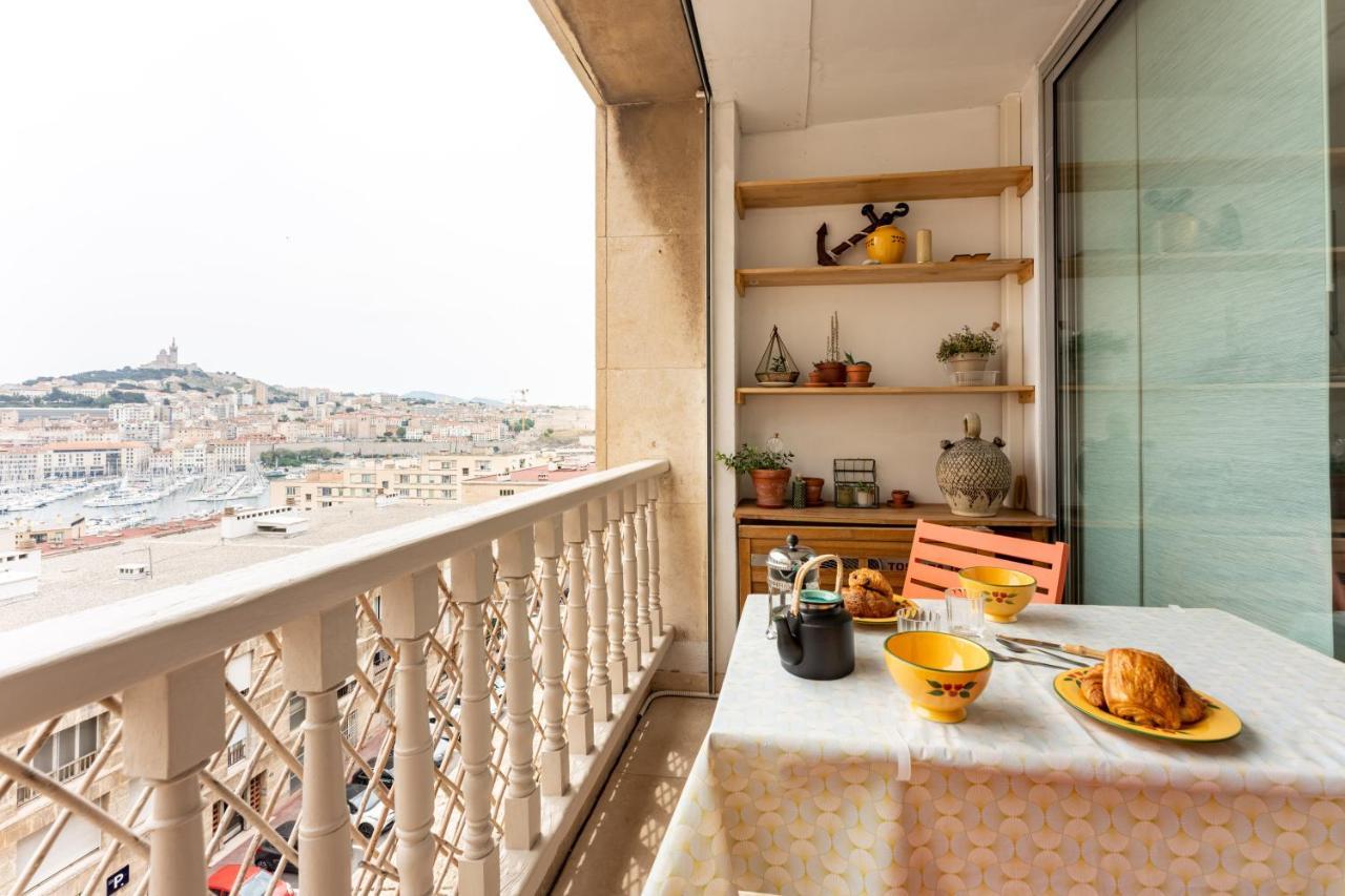 Ferienwohnung Blue Bay - Superbe Vue Sur Le Vieux Port Marseilles Exterior foto